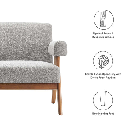 Modway EEI-6504 Lyra Boucle Fabric Loveseat Modway