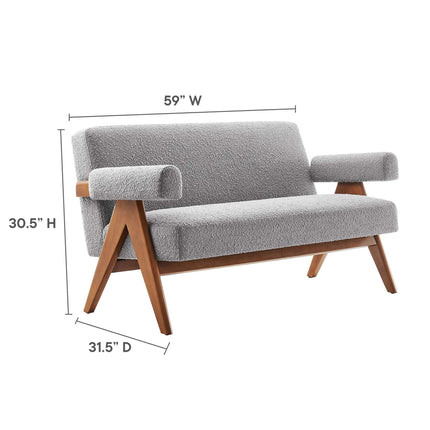 Modway EEI-6504 Lyra Boucle Fabric Loveseat Modway