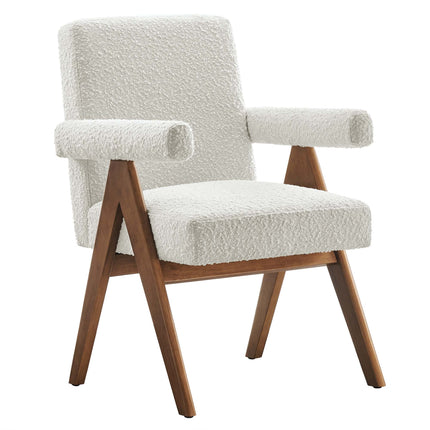 Modway EEI-6506 Lyra Boucle Fabric Dining Room Chair Set of 2 Modway