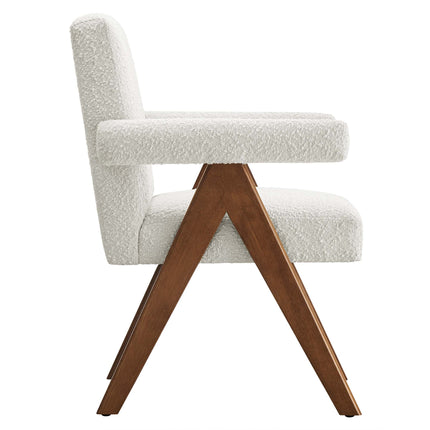 Modway EEI-6506 Lyra Boucle Fabric Dining Room Chair Set of 2 Modway