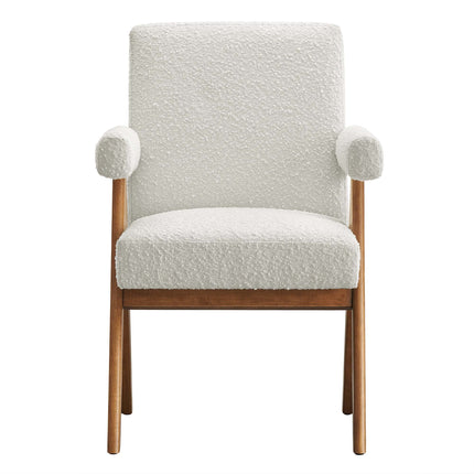 Modway EEI-6506 Lyra Boucle Fabric Dining Room Chair Set of 2 Modway