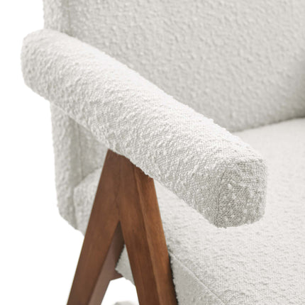 Modway EEI-6506 Lyra Boucle Fabric Dining Room Chair Set of 2 Modway