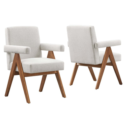 Modway EEI-6507 Lyra Fabric Dining Room Chair Set of 2 Modway