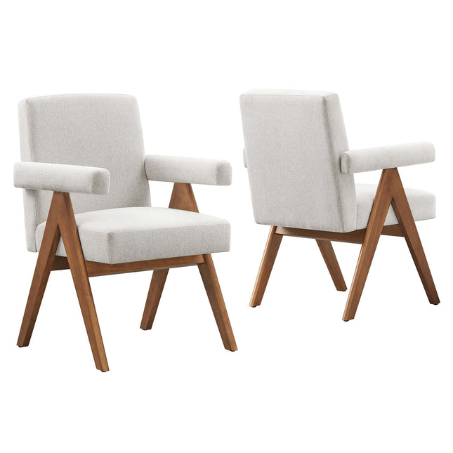 Modway EEI-6507 Lyra Fabric Dining Room Chair Set of 2 Modway
