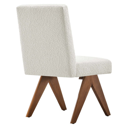 Modway EEI-6508 Lyra Boucle Fabric Dining Room Side Chair Set of 2 Modway