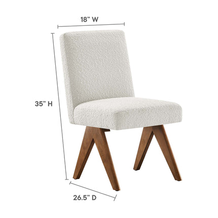Modway EEI-6508 Lyra Boucle Fabric Dining Room Side Chair Set of 2 Modway