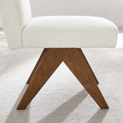 Modway EEI-6508 Lyra Boucle Fabric Dining Room Side Chair Set of 2 Modway