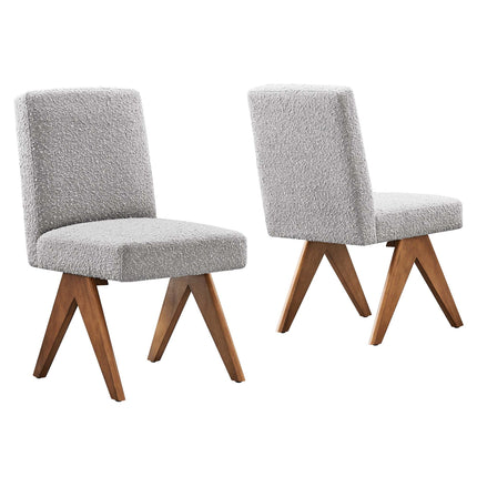 Modway EEI-6508 Lyra Boucle Fabric Dining Room Side Chair Set of 2 Modway
