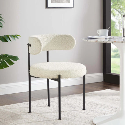 Modway EEI-6516 Albie Boucle Fabric Dining Chairs Set of 2 Modway