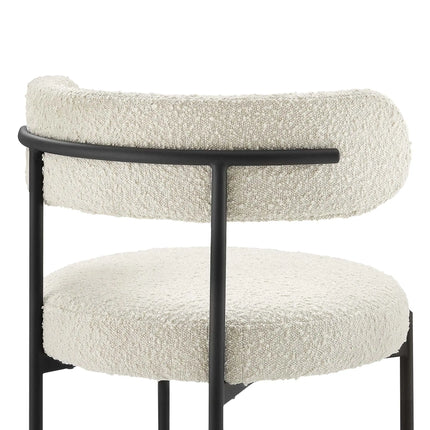 Modway EEI-6516 Albie Boucle Fabric Dining Chairs Set of 2 Modway
