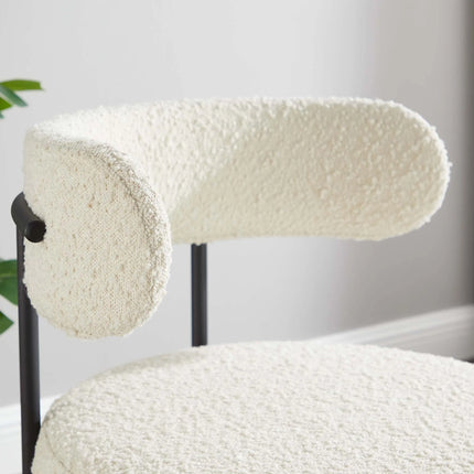 Modway EEI-6516 Albie Boucle Fabric Dining Chairs Set of 2 Modway