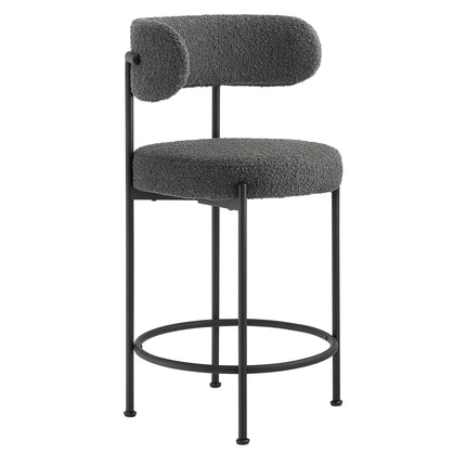 Modway EEI-6518 Albie Boucle Fabric Counter Stools Set of 2 Modway