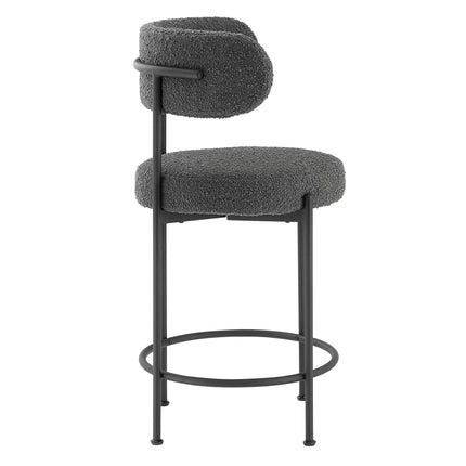 Modway EEI-6518 Albie Boucle Fabric Counter Stools Set of 2 Modway