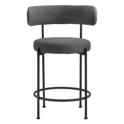 Modway EEI-6518 Albie Boucle Fabric Counter Stools Set of 2 Modway