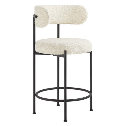 Modway EEI-6518 Albie Boucle Fabric Counter Stools Set of 2 Modway
