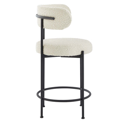Modway EEI-6518 Albie Boucle Fabric Counter Stools Set of 2 Modway