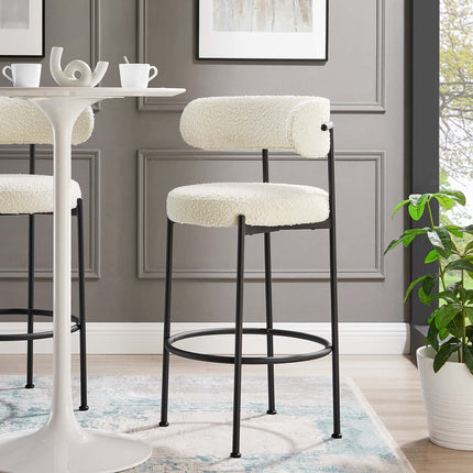 Modway EEI-6520 Albie Boucle Fabric Bar Stools Set of 2 Modway