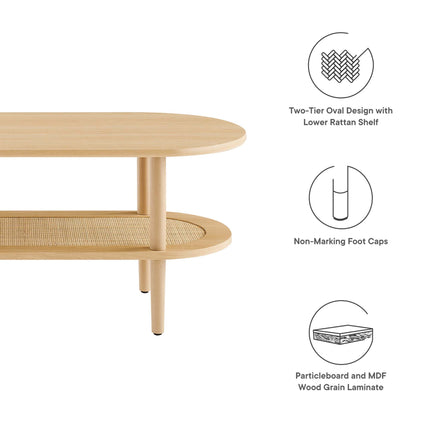 Modway EEI-6526 Torus Oval Coffee Table - Plaza Home Decor