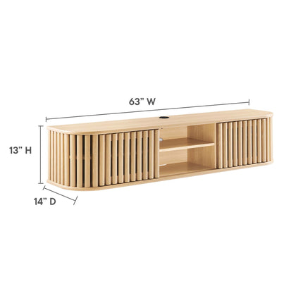 Modway EEI-6528 Fortitude 63" Wall-Mounted TV Stand Modway
