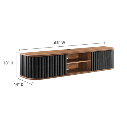 Modway EEI-6528 Fortitude 63" Wall-Mounted TV Stand Modway