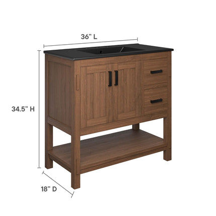 Modway EEI-6535 Ashlyn 36" Wood Bathroom Vanity Modway