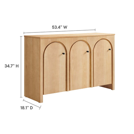 Modway EEI-6536 Appia 3-Door Arched Door Sideboard Storage Cabinet Modway