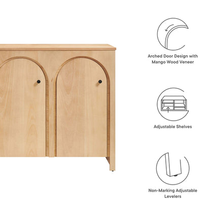 Modway EEI-6536 Appia 3-Door Arched Door Sideboard Storage Cabinet Modway