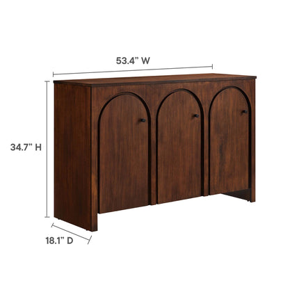 Modway EEI-6536 Appia 3-Door Arched Door Sideboard Storage Cabinet Modway