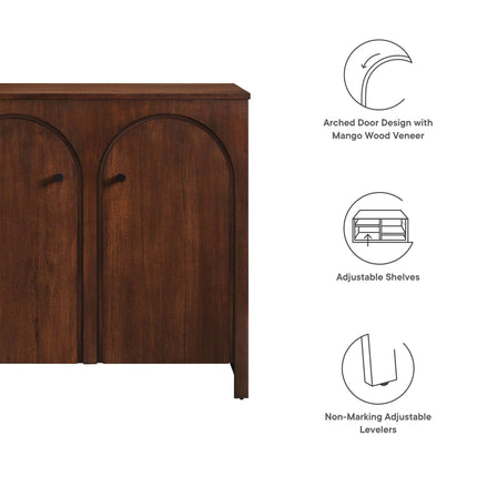 Modway EEI-6537 Appia 2-Door Arched Door Storage Cabinet Modway