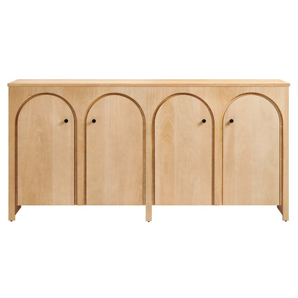 Modway EEI-6538 Appia Wood Grain 4-Door Sideboard Storage Cabinet Modway