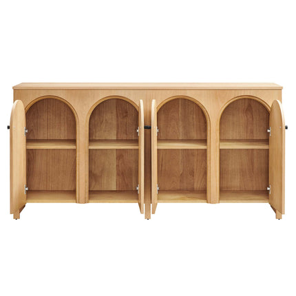 Modway EEI-6538 Appia Wood Grain 4-Door Sideboard Storage Cabinet Modway
