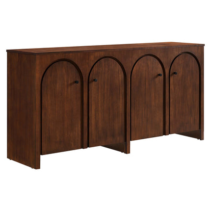 Modway EEI-6538 Appia Wood Grain 4-Door Sideboard Storage Cabinet Modway