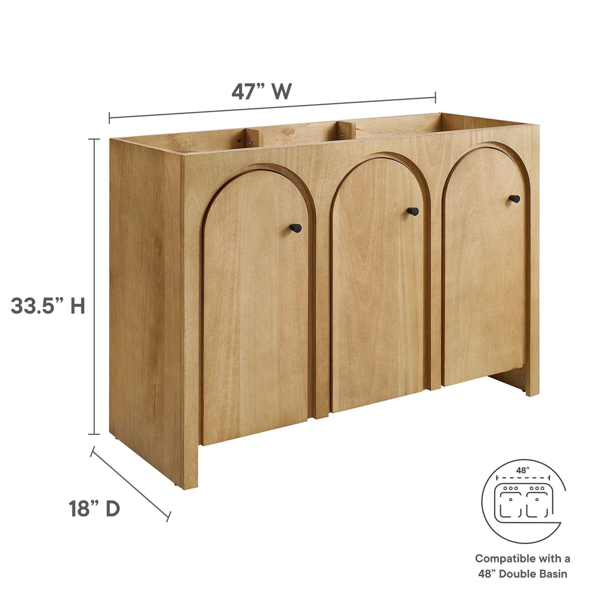 Modway EEI-6541 Appia 48" Bathroom Vanity Cabinet (Sink Basin Not Included) Modway