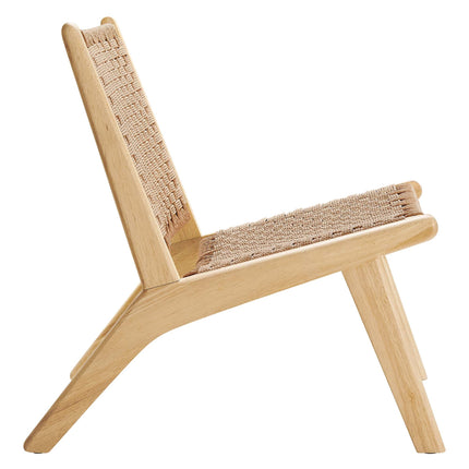 Modway EEI-6543 Saoirse Woven Rope Wood Accent Lounge Chair Modway