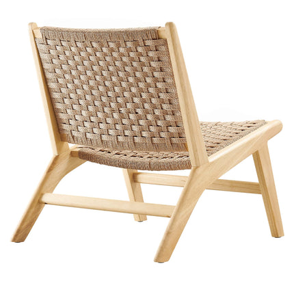 Modway EEI-6543 Saoirse Woven Rope Wood Accent Lounge Chair Modway
