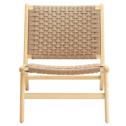 Modway EEI-6543 Saoirse Woven Rope Wood Accent Lounge Chair Modway
