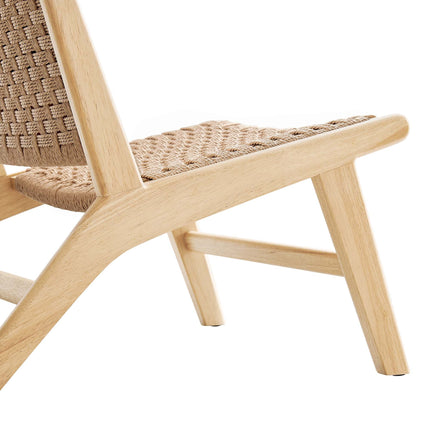 Modway EEI-6543 Saoirse Woven Rope Wood Accent Lounge Chair Modway