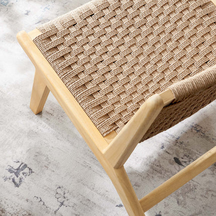 Modway EEI-6543 Saoirse Woven Rope Wood Accent Lounge Chair Modway