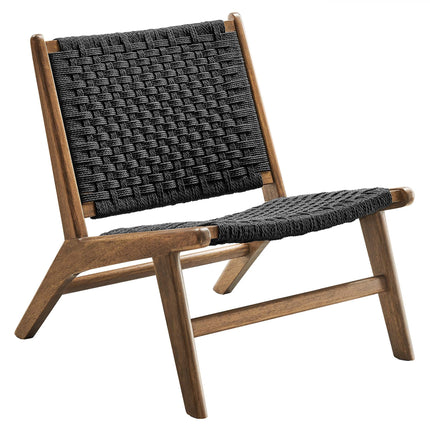 Modway EEI-6543 Saoirse Woven Rope Wood Accent Lounge Chair Modway
