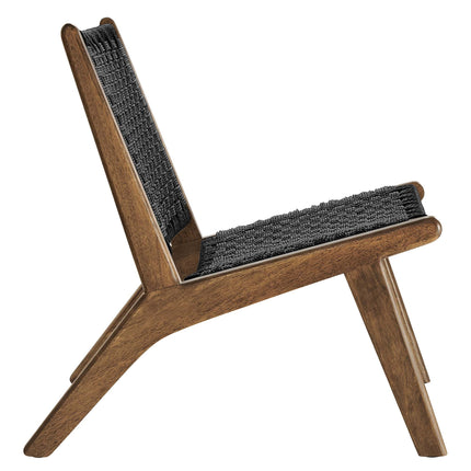 Modway EEI-6543 Saoirse Woven Rope Wood Accent Lounge Chair Modway