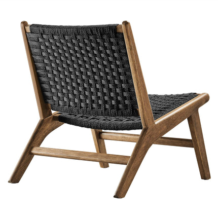 Modway EEI-6543 Saoirse Woven Rope Wood Accent Lounge Chair Modway