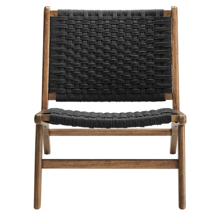 Modway EEI-6543 Saoirse Woven Rope Wood Accent Lounge Chair Modway