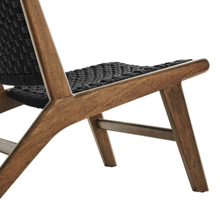 Modway EEI-6543 Saoirse Woven Rope Wood Accent Lounge Chair Modway