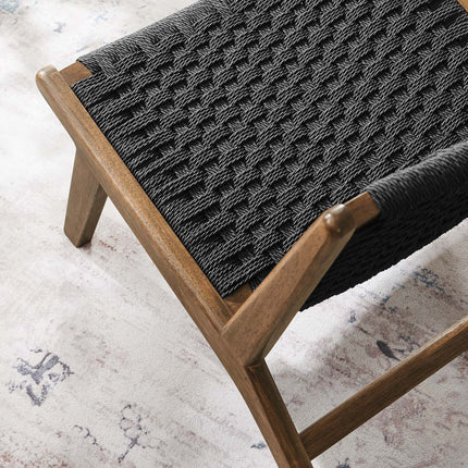 Modway EEI-6543 Saoirse Woven Rope Wood Accent Lounge Chair Modway