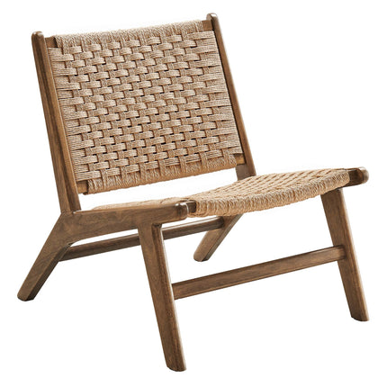 Modway EEI-6543 Saoirse Woven Rope Wood Accent Lounge Chair Modway