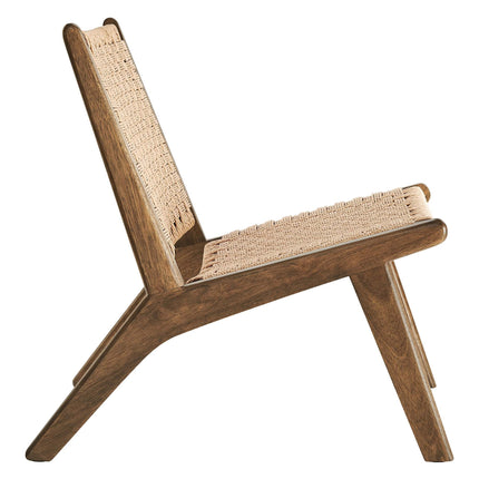 Modway EEI-6543 Saoirse Woven Rope Wood Accent Lounge Chair Modway