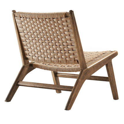 Modway EEI-6543 Saoirse Woven Rope Wood Accent Lounge Chair Modway