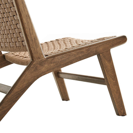 Modway EEI-6543 Saoirse Woven Rope Wood Accent Lounge Chair Modway
