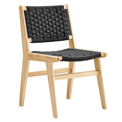 Modway EEI-6545 Saoirse Woven Rope Wood Dining Side Chair Set of 2 Modway