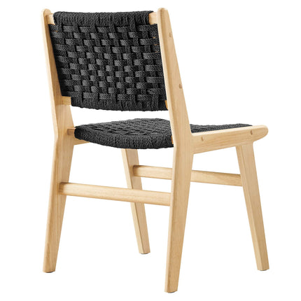 Modway EEI-6545 Saoirse Woven Rope Wood Dining Side Chair Set of 2 Modway